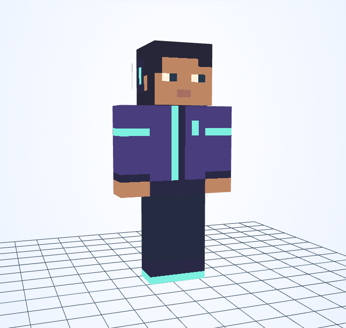 Gamer neón — skin de Minecraft